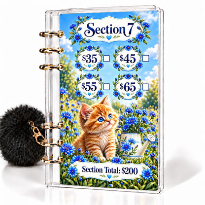 Whiskers & Wildflowers 1K Savings Challenge A6 Binder Bundle