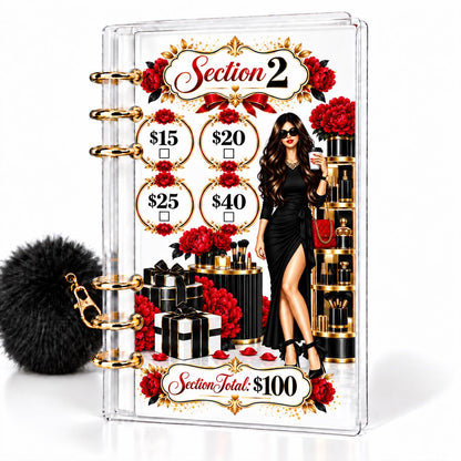 Red Luxe 1K Savings Challenge A6 Cash Binder Bundle