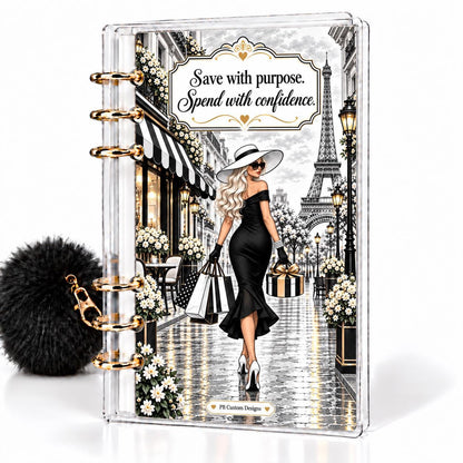 Parisian Chic 1K Savings Challenge A6 Cash Binder Bundle