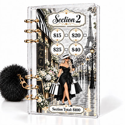 Parisian Chic 1K Savings Challenge A6 Cash Binder Bundle