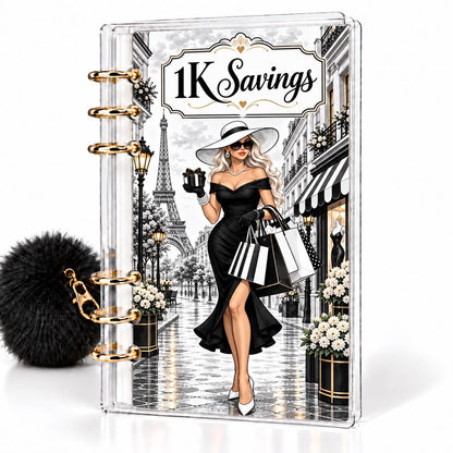 Parisian Chic 1K Savings Challenge A6 Cash Binder Bundle