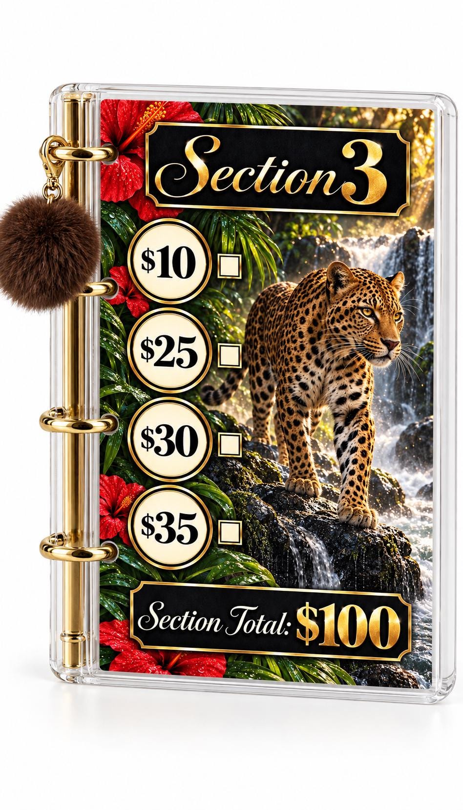 Fierce Luxe 1K Savings Challenge A6 Cash Binder Bundle