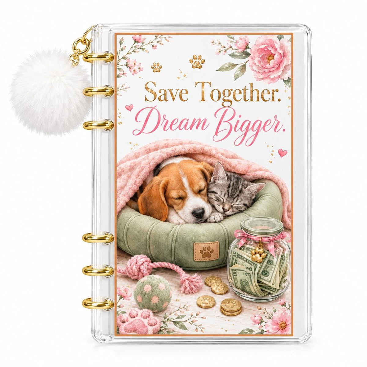 Dog Cat Savings Challenge Binder Bundle: 1K Goal