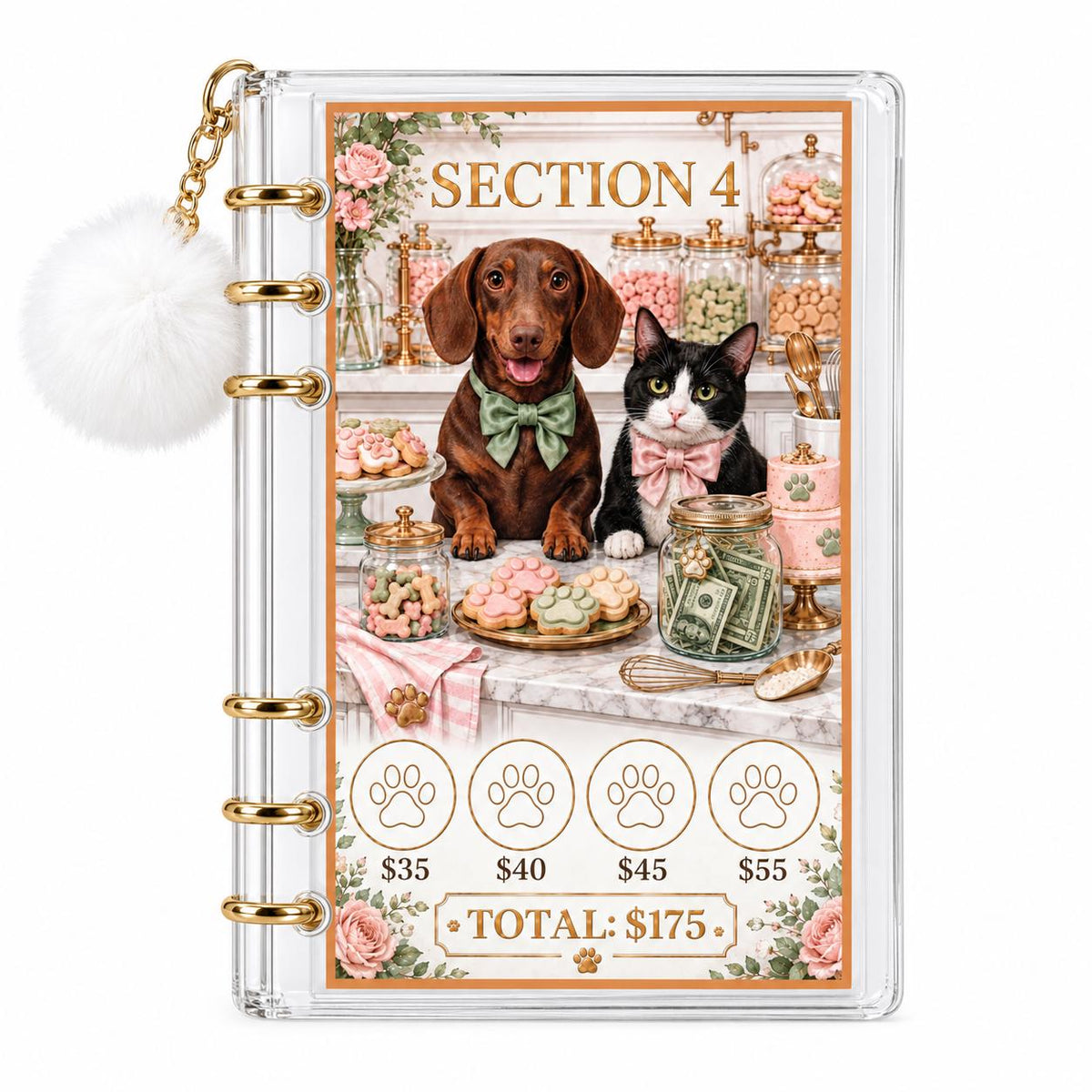 Dog Cat Savings Challenge Binder Bundle: 1K Goal