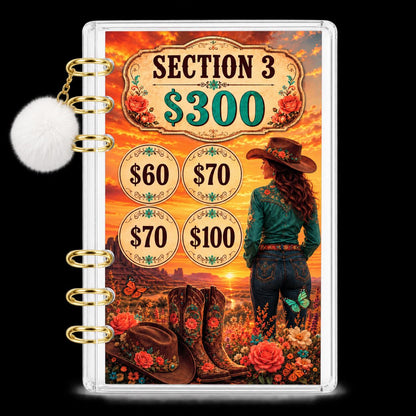 Cowgirl Savings Challenge Binder: 1K Goal