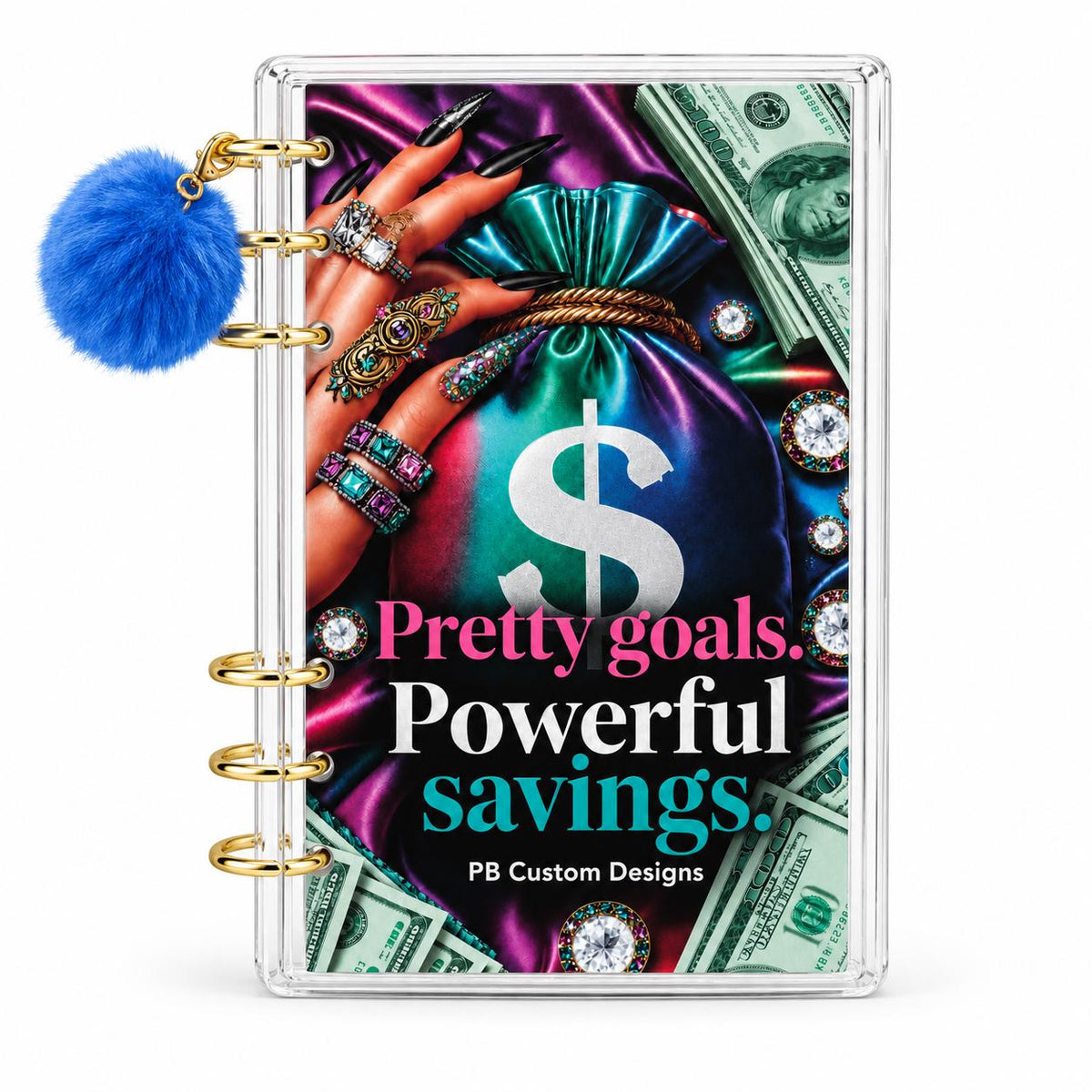 Cash 1K Savings Challenge A6 Acrylic Binder Budget Planner Set