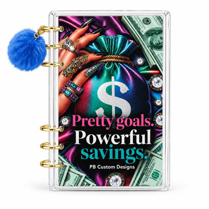 Cash 1K Savings Challenge A6 Acrylic Binder Budget Planner Set