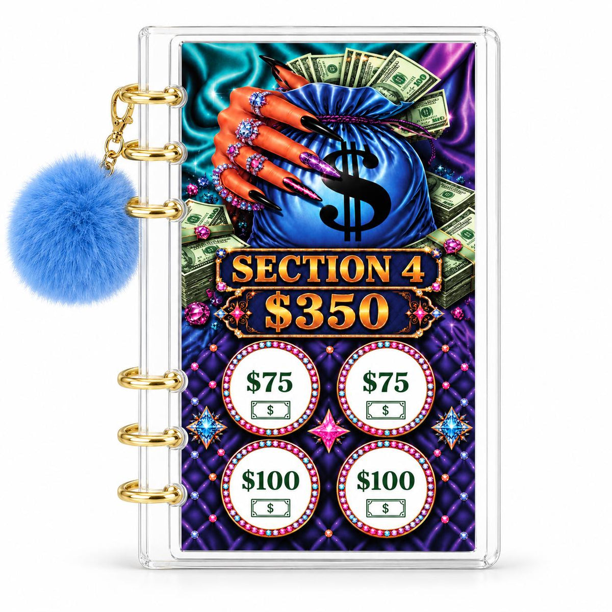 Cash 1K Savings Challenge A6 Acrylic Binder Budget Planner Set