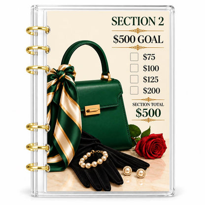 Emerald Elegance 2K Savings Challenge A6 Clear Acrylic Binder Bundle