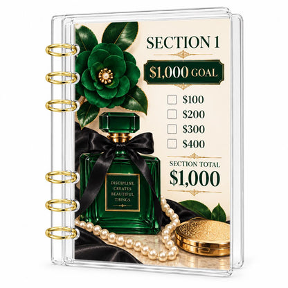 Emerald Elegance 2K Savings Challenge A6 Clear Acrylic Binder Bundle