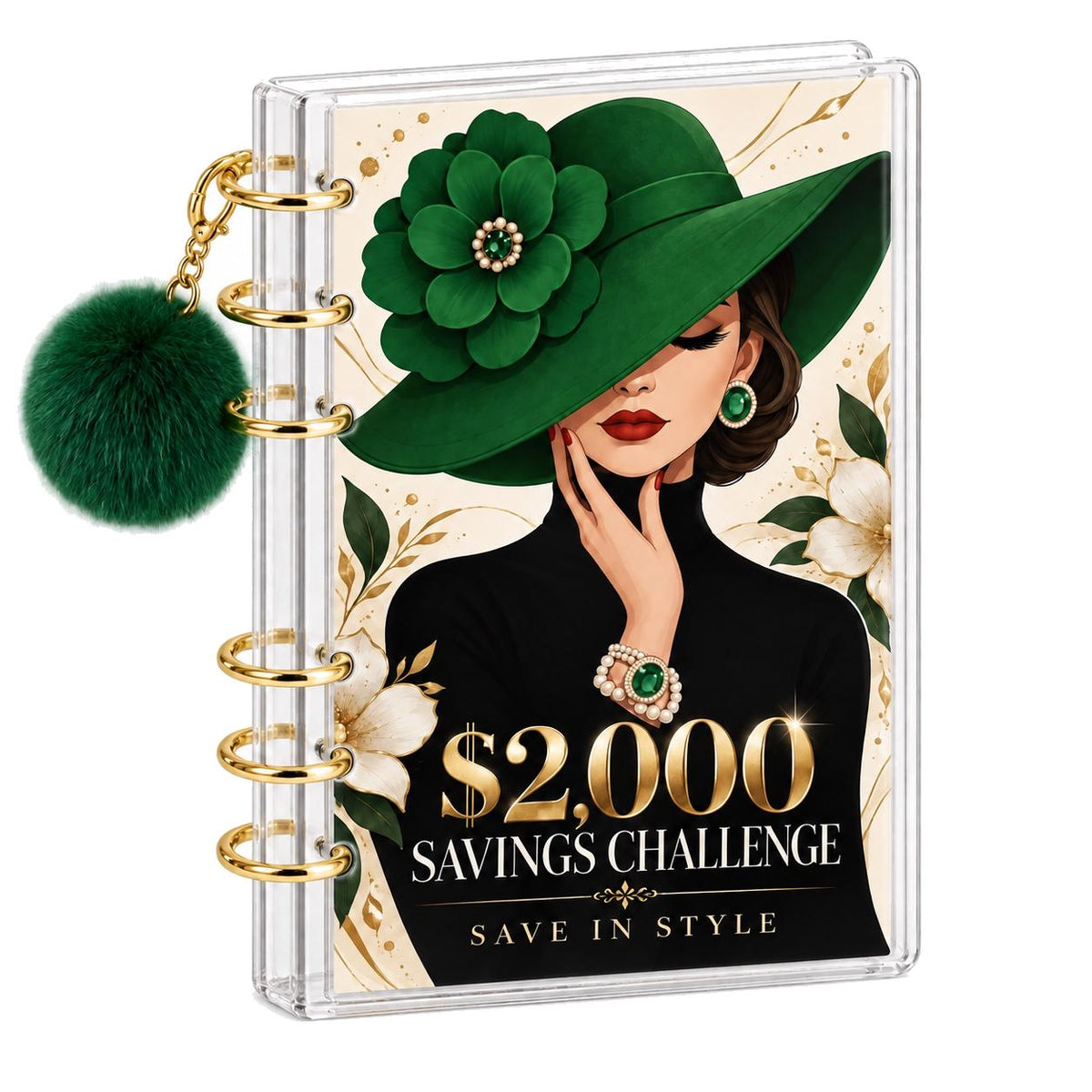 Emerald Elegance 2K Savings Challenge A6 Clear Acrylic Binder Bundle
