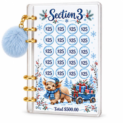 Highland Cow Savings Challenge Binder: 2500 Goal