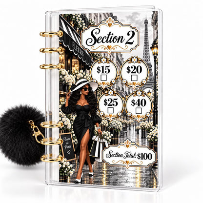 Uptown Paris 1K Savings Challenge A6 Cash Binder Bundle