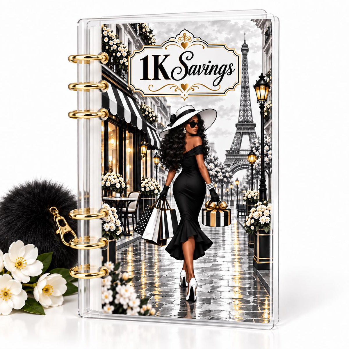 Uptown Paris 1K Savings Challenge A6 Cash Binder Bundle