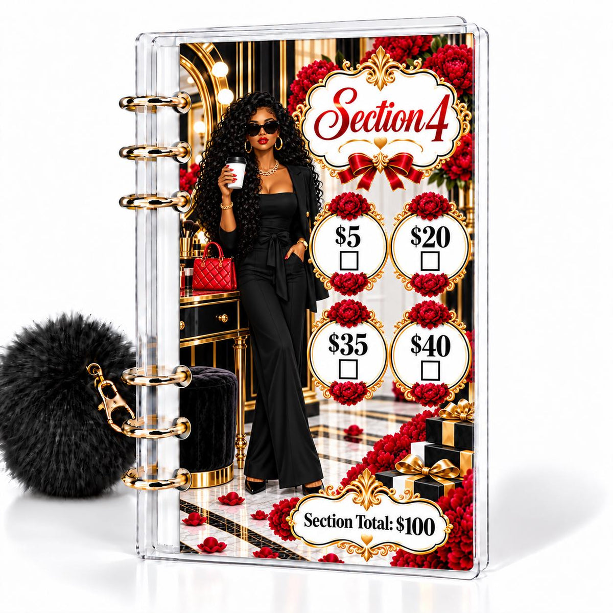 Uptown Luxe 1K Savings Challenge A6 Binder Bundle