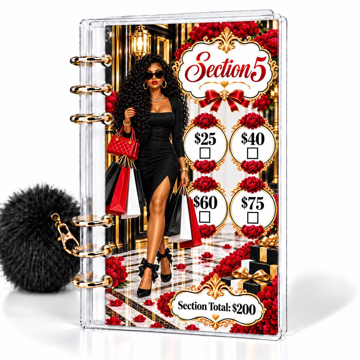 Uptown Luxe 1K Savings Challenge A6 Binder Bundle