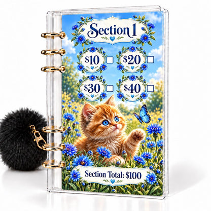 Whiskers & Wildflowers 1K Savings Challenge A6 Binder Bundle