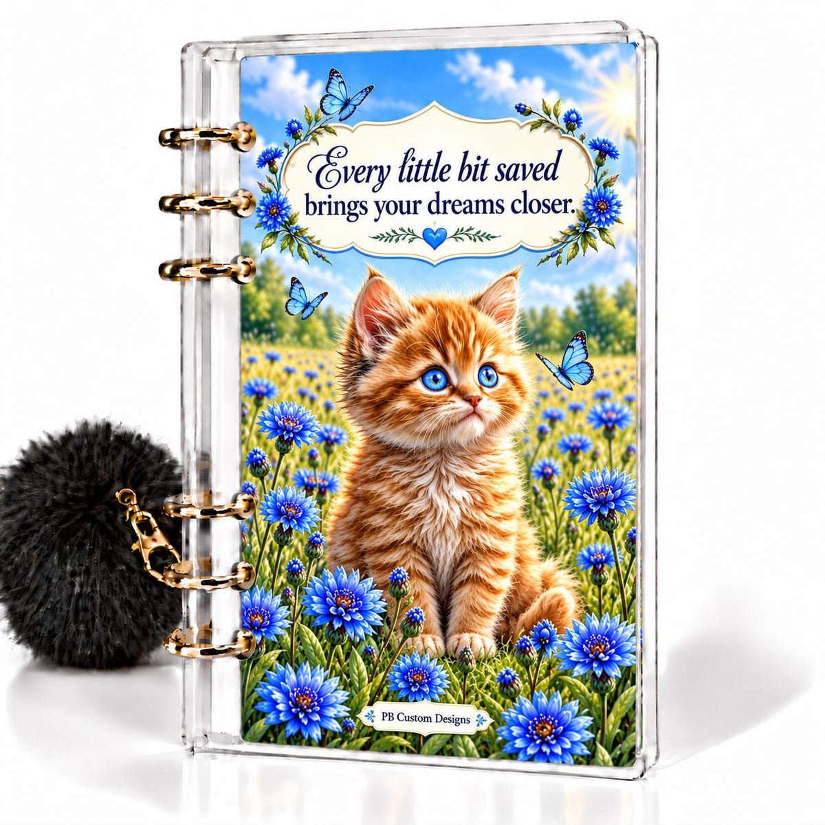 Whiskers & Wildflowers 1K Savings Challenge A6 Binder Bundle