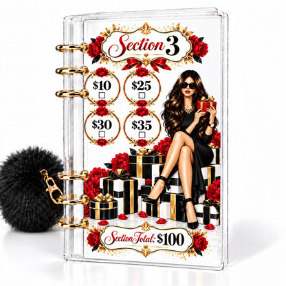 Red Luxe 1K Savings Challenge A6 Cash Binder Bundle