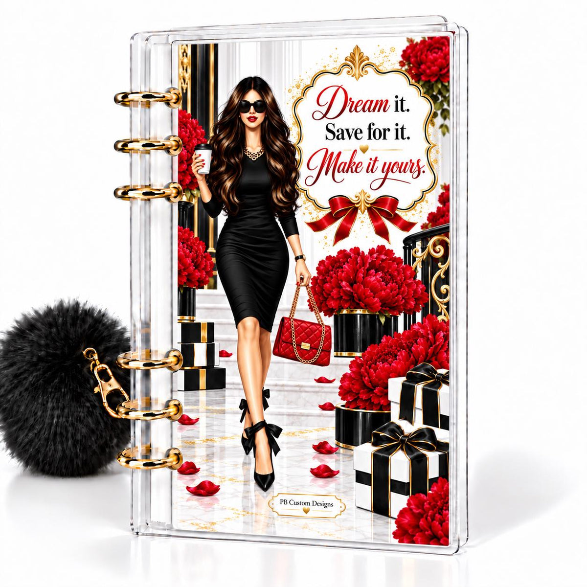 Red Luxe 1K Savings Challenge A6 Cash Binder Bundle