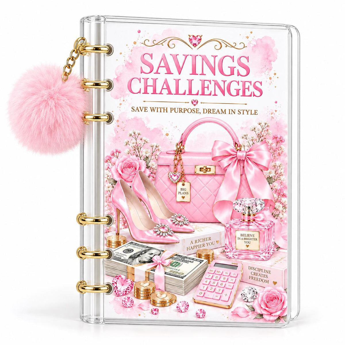 Pink Savings Challenge Cards | Cash Stuffing | A6 Budget Binder Inserts | Money Saving Tracker