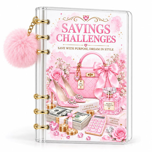 Pink Savings Challenge Cards | Cash Stuffing | A6 Budget Binder Inserts | Money Saving Tracker