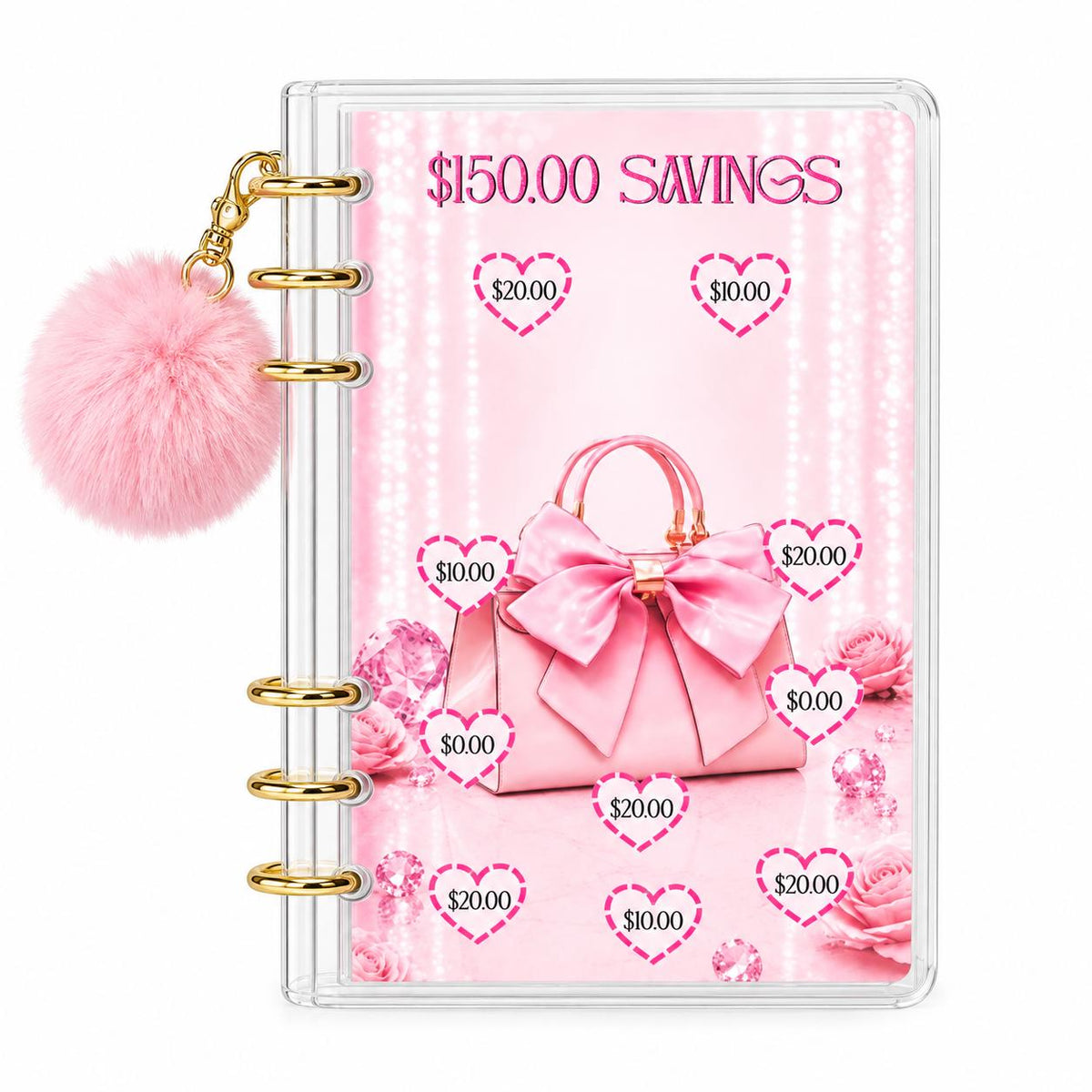 Pink Savings Challenge Cards | Cash Stuffing | A6 Budget Binder Inserts | Money Saving Tracker