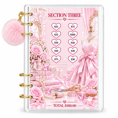 Pink Dreams 2000 Savings Challenge A6 Binder Budgeting Bundle