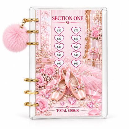 Pink Dreams 3000 Savings Challenge A6 Cash Binder Bundle