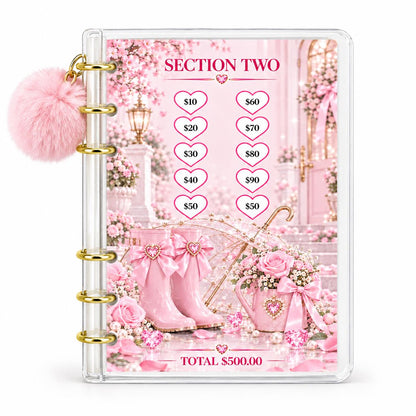 Pink Dreams 3000 Savings Challenge A6 Cash Binder Bundle