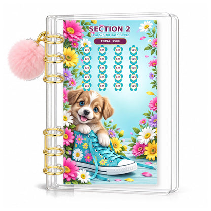 Kitten Puppy 3000 Savings Challenge A6 Binder Bundle