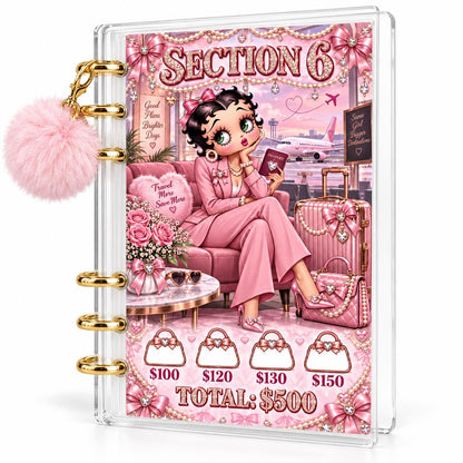 Pink Glam 2K Savings Challenge A6 Clear Acrylic Budget Binder