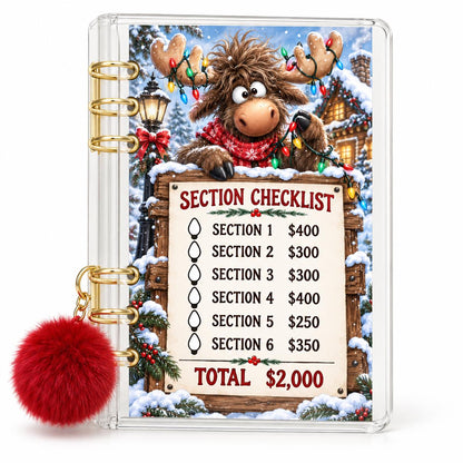 Moose Christmas 2K Savings Challenge A6 Acrylic Binder Budget Set