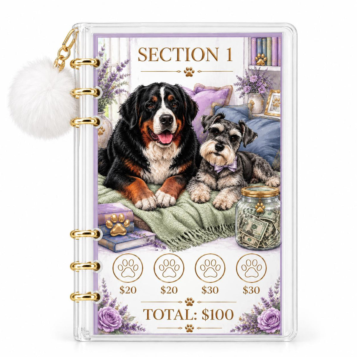 Dog Lovers Savings Challenge Binder: 1K Goal