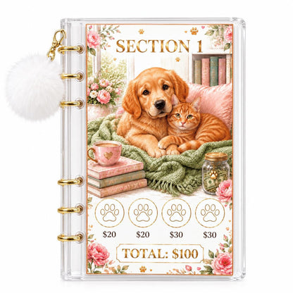 Dog Cat Savings Challenge Binder Bundle: 1K Goal
