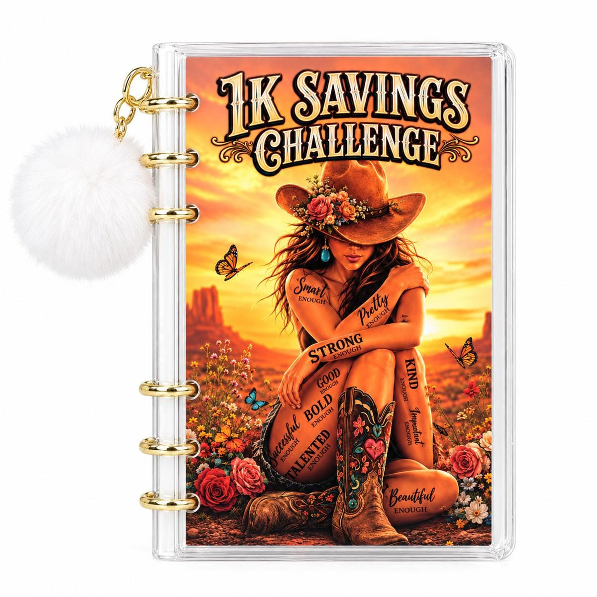 Cowgirl Savings Challenge Binder: 1K Goal