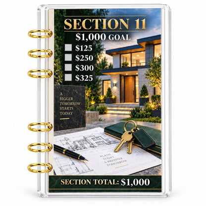 Mens 12000 Savings Challenge A6 Acrylic Binder Budget Planner Gift for Him