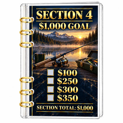 Mens 12000 Savings Challenge A6 Acrylic Binder Budget Planner Gift for Him