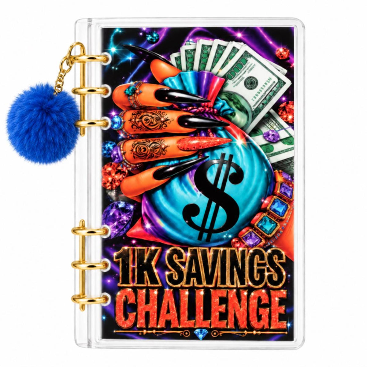 Cash 1K Savings Challenge A6 Acrylic Binder Budget Planner Set