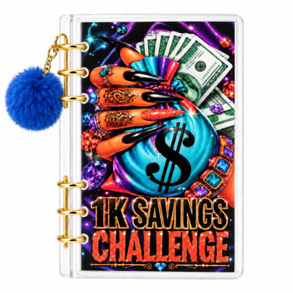 Cash 1K Savings Challenge A6 Acrylic Binder Budget Planner Set