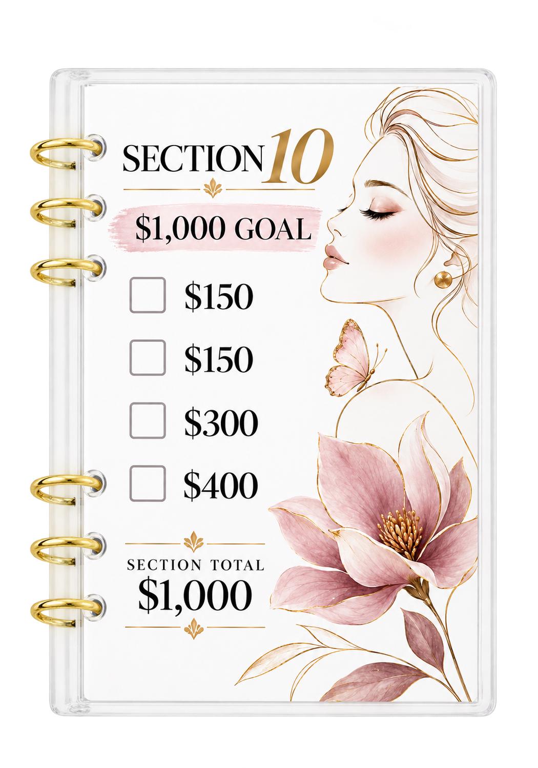 Magnolia 10K Savings Challenge A6 Acrylic Binder Budget Planner Bundl