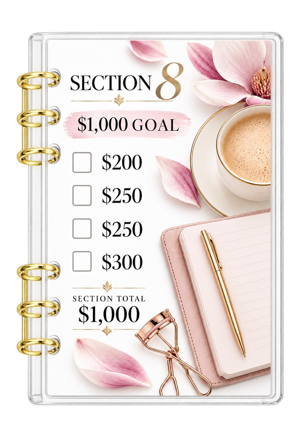 Magnolia 10K Savings Challenge A6 Acrylic Binder Budget Planner Bundl