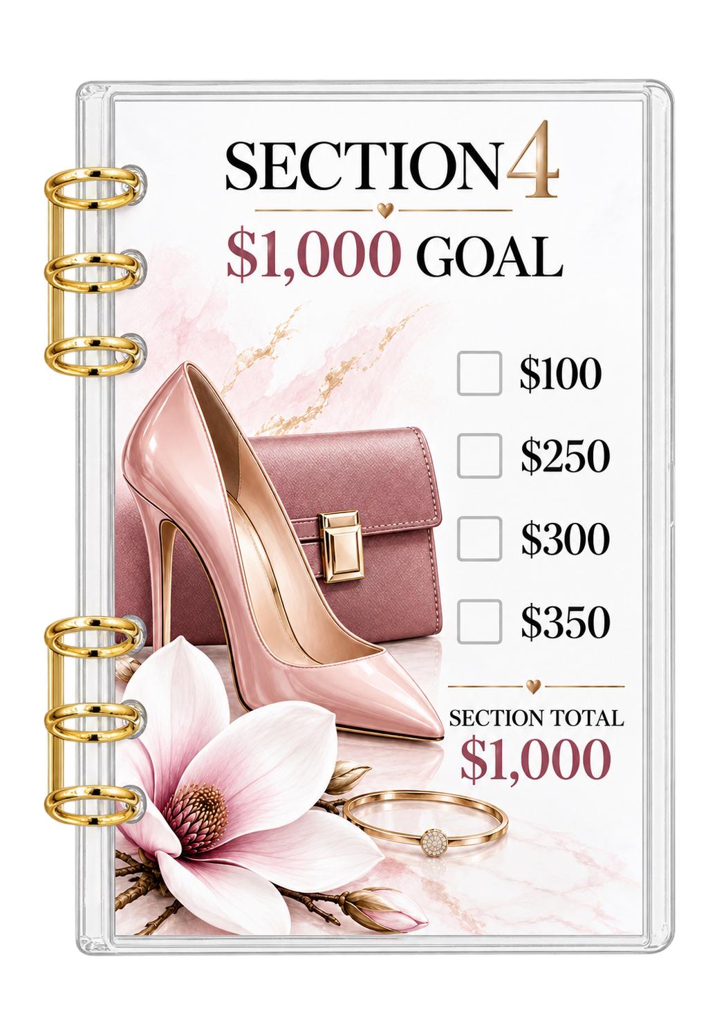 Magnolia 10K Savings Challenge A6 Acrylic Binder Budget Planner Bundl