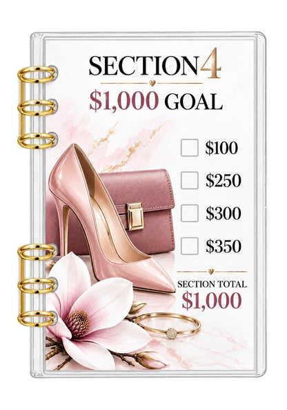 Magnolia 10K Savings Challenge A6 Acrylic Binder Budget Planner Bundl