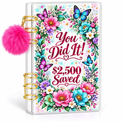 Floral Butterfly 2500 Savings Challenge A6 Binder Budget Bundle