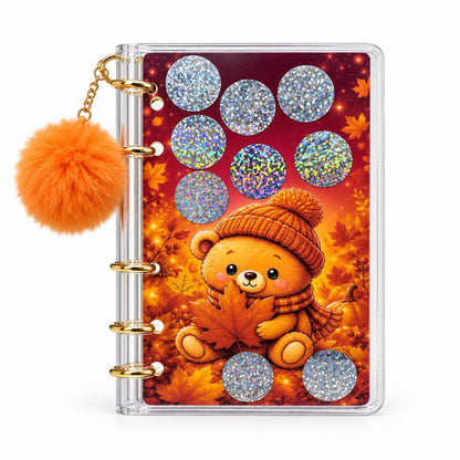 Autumn Savings Challenge: A6 Clear Binder, Pom-Pom Charm, Cash Envelopes