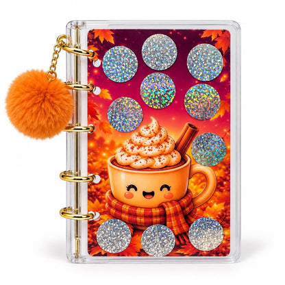 Autumn Savings Challenge: A6 Clear Binder, Pom-Pom Charm, Cash Envelopes