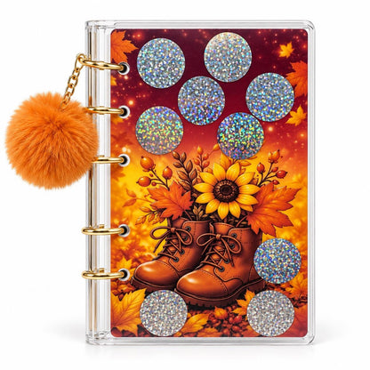 Autumn Savings Challenge: A6 Clear Binder, Pom-Pom Charm, Cash Envelopes