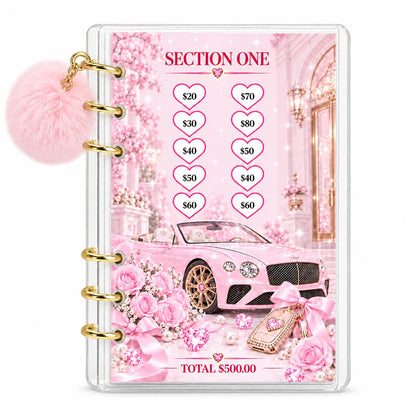 Pink Dreams 2000 Savings Challenge A6 Binder Budgeting Bundle