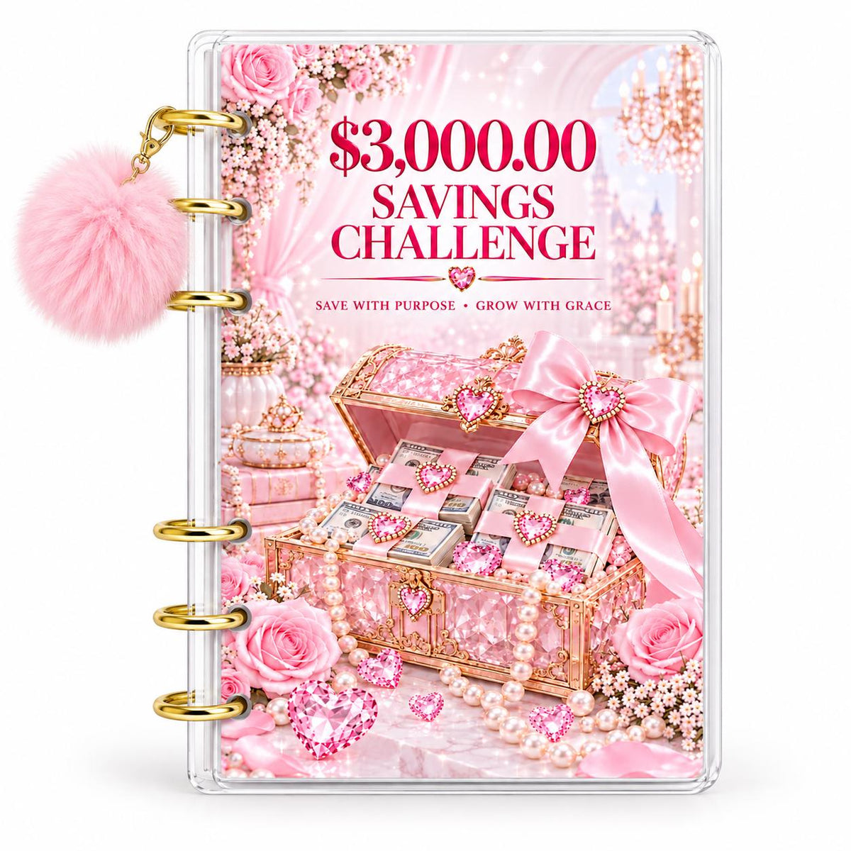 Pink Dreams 3000 Savings Challenge A6 Cash Binder Bundle
